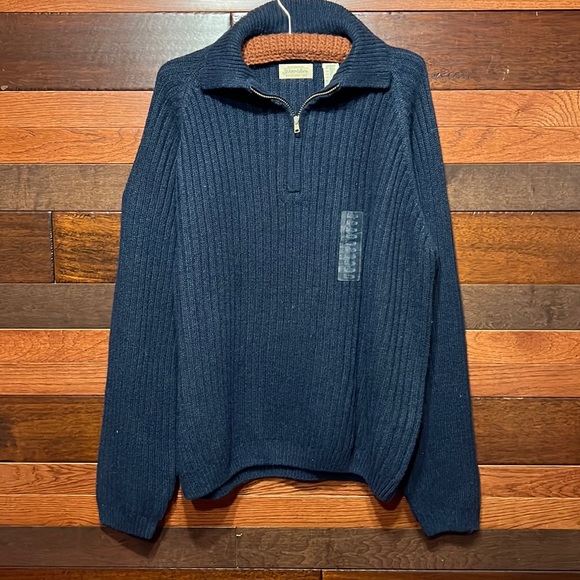 St. John's Bay Other - #12. NWT St John’s Bay Chunky Zippered Neck Long Sleeve Indigo Colored Sweater